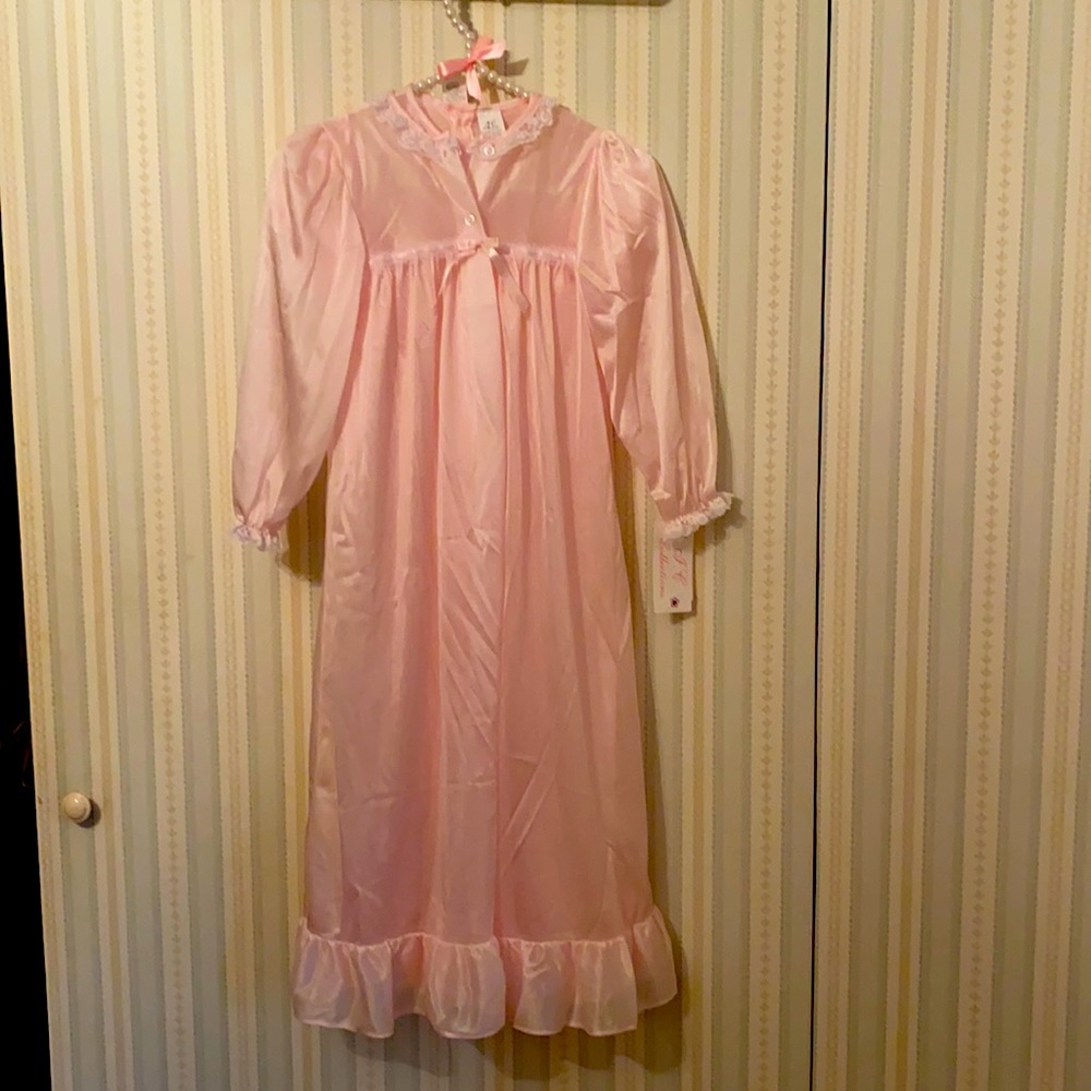 🎀NWT JC Collection Pink Princess Nightgown & Robe